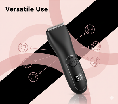 MEN'S BODY HAIR TRIMMER, INCLUDING A TRIMMER FOR INTIMATE HAIR.