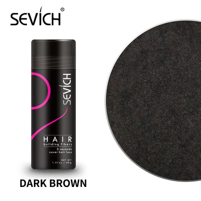 SEVICH 40G HAIR FIBERS REGROWTH POWDERS KERATIN APPLICATOR HAIR BUILDING FIBERS SPRAY PUMP HAIR GROWTH PRODUCTS BEAUTY HEALTH
