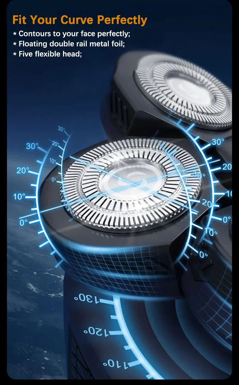 PORTABLE RECHARGEABLE 5-IN-1 ELECTRIC SHAVER