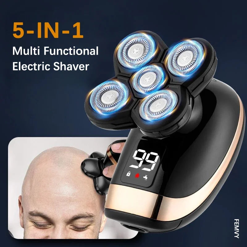 PORTABLE RECHARGEABLE 5-IN-1 ELECTRIC SHAVER