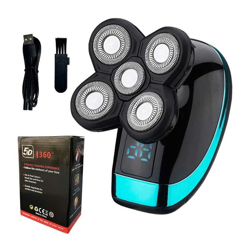 PORTABLE RECHARGEABLE 5-IN-1 ELECTRIC SHAVER
