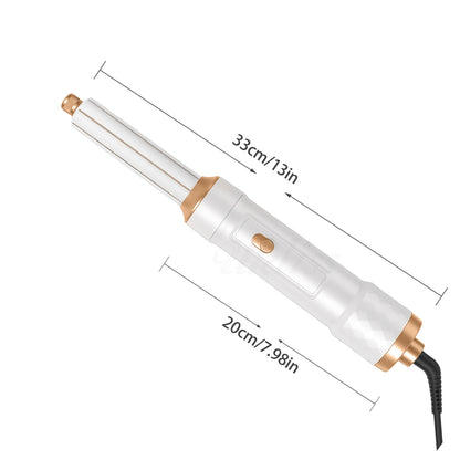 5-IN-1 HAIR DRYER WITH HOT AIR COMB FOR CURLING, STRAIGHTENING, AND ADDING VOLUME TO HAIR.