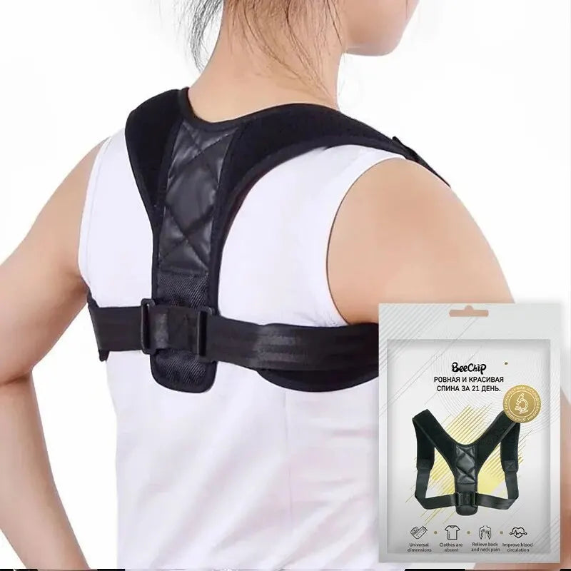POSTURE CORRECTOR BELT FOR THE BACK, HUNCHBACK PREVENTION, POSTURE CORRECTION WHILE SITTING, UNISEX, BREATHABLE, BODY SHAPING
