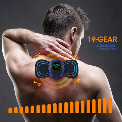 ELECTRIC NECK MASSAGER EMS MUSCLE MASSAGE STIMULATOR LOW FREQUENCY INSTRUMENT BACK CERVICAL CALF PATCHES PAIN JOINTS MINI DEVICE