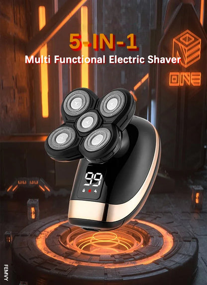 PORTABLE RECHARGEABLE 5-IN-1 ELECTRIC SHAVER