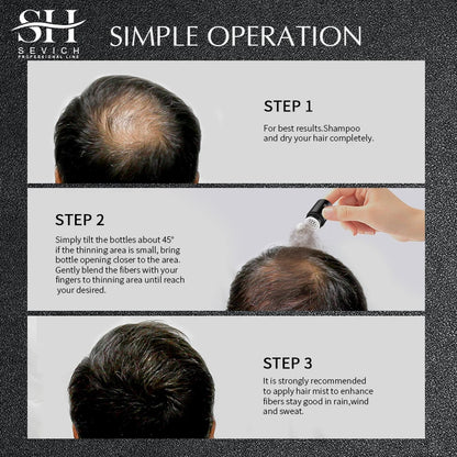 SEVICH 40G HAIR FIBERS REGROWTH POWDERS KERATIN APPLICATOR HAIR BUILDING FIBERS SPRAY PUMP HAIR GROWTH PRODUCTS BEAUTY HEALTH