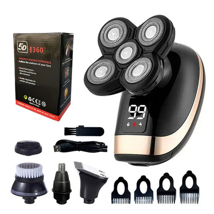 PORTABLE RECHARGEABLE 5-IN-1 ELECTRIC SHAVER