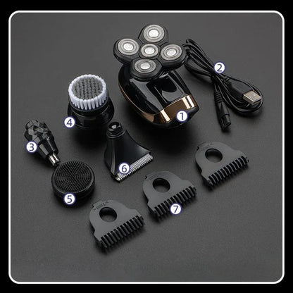 PORTABLE RECHARGEABLE 5-IN-1 ELECTRIC SHAVER