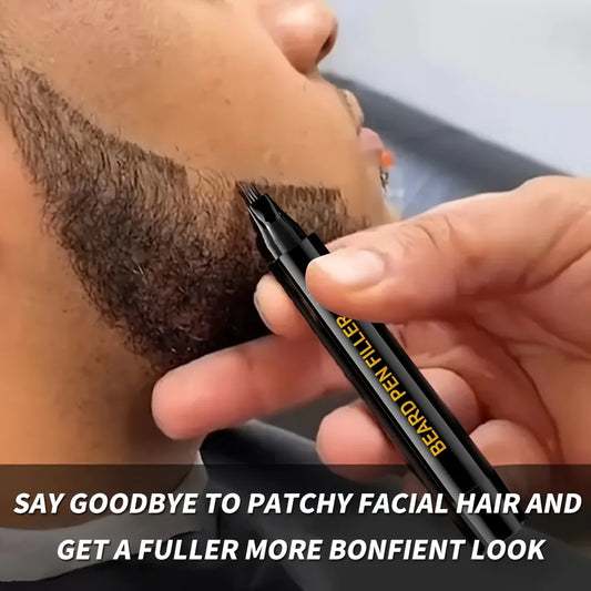 Waterproof beard pen for correcting mustache and beard.