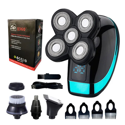 PORTABLE RECHARGEABLE 5-IN-1 ELECTRIC SHAVER