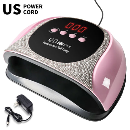 PROFESSIONAL UV/LED NAIL LAMP WITH 57 LEDS, FAST DRYING, FOR GEL POLISH CURING AND LCD DISPLAY.