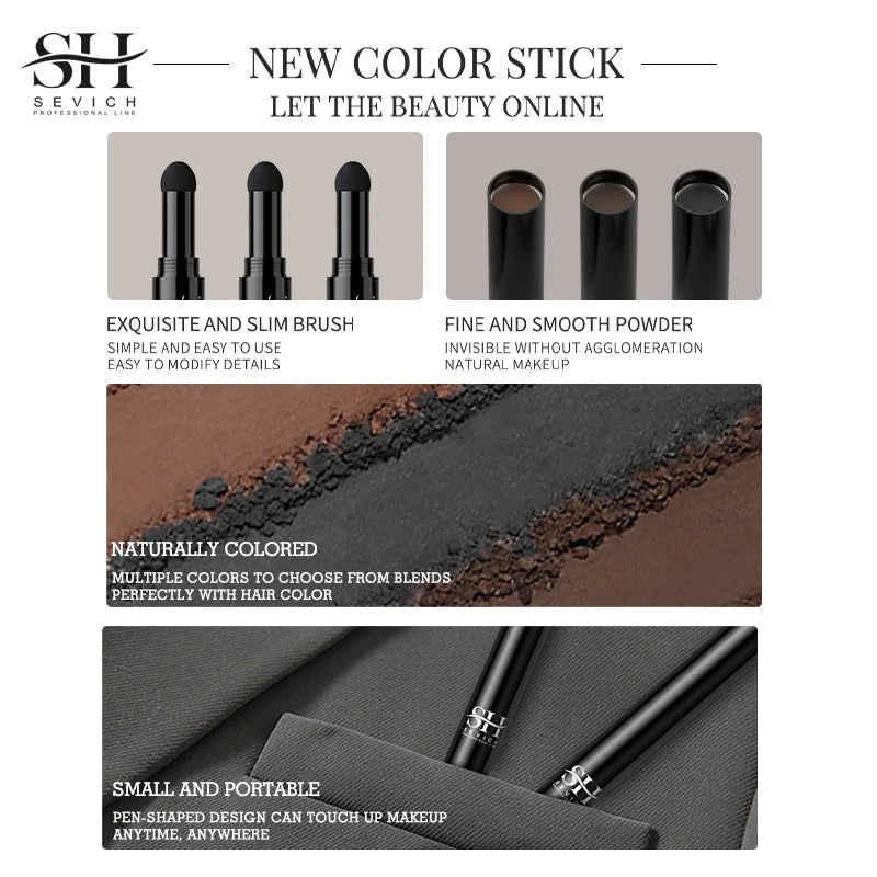 HAIR LINE MODIFIED REPAIR STICK PEN INSTANTLY BLACK ROOT COVER UP NATURAL HAIR FILLING HAIRLINE SHADOW POWDER HAIR COVERAGE ﻿
