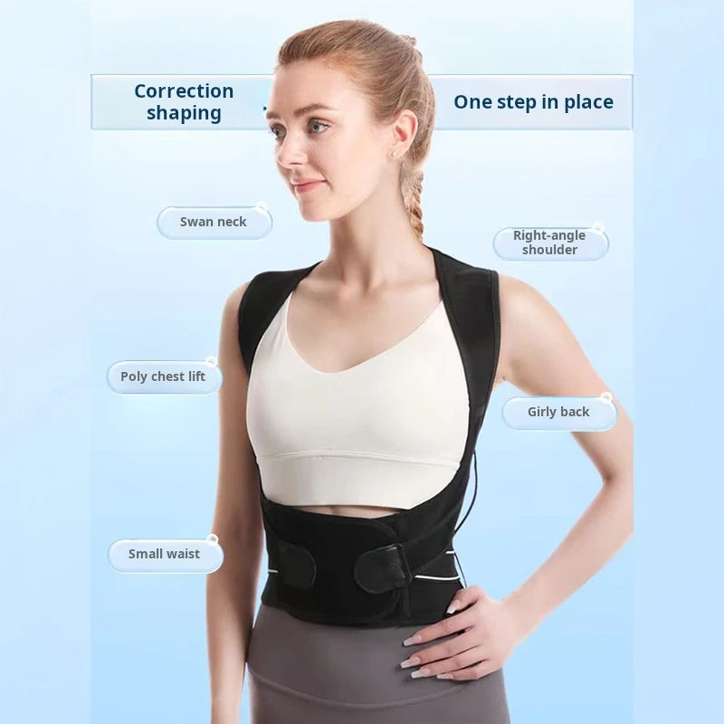 POSTURAL CORRECTION OF SHOULDERS AND BACK WITH CAMEL TOE STRAPS, ADULT BODY SHAPE CORRECTION, UNISEX LUMBAR SUPPORT.