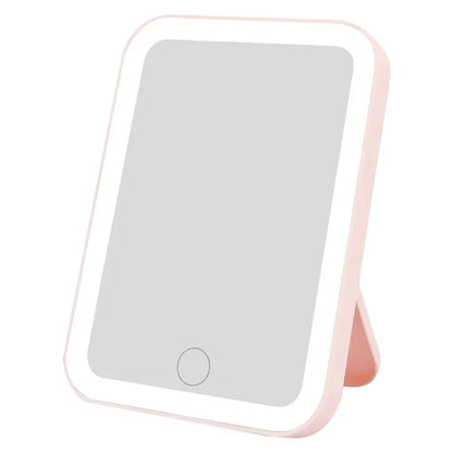 SMALL TABLETOP MIRROR WITH SMART LED LIGHT.