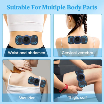 ELECTRIC NECK MASSAGER EMS MUSCLE MASSAGE STIMULATOR LOW FREQUENCY INSTRUMENT BACK CERVICAL CALF PATCHES PAIN JOINTS MINI DEVICE